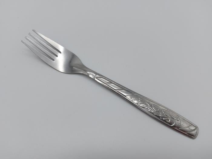 Вилка столовая Ветка с узором нержавеющая сталь 19 см 6 шт. (00765)