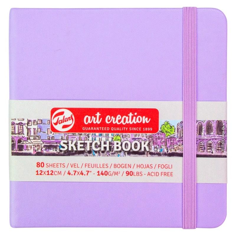 Альбом для графики Royal Talens Art Creation твердый переплет 140 г/кв. м 80 л. 12x12 см Pastel Violet (9314134M)