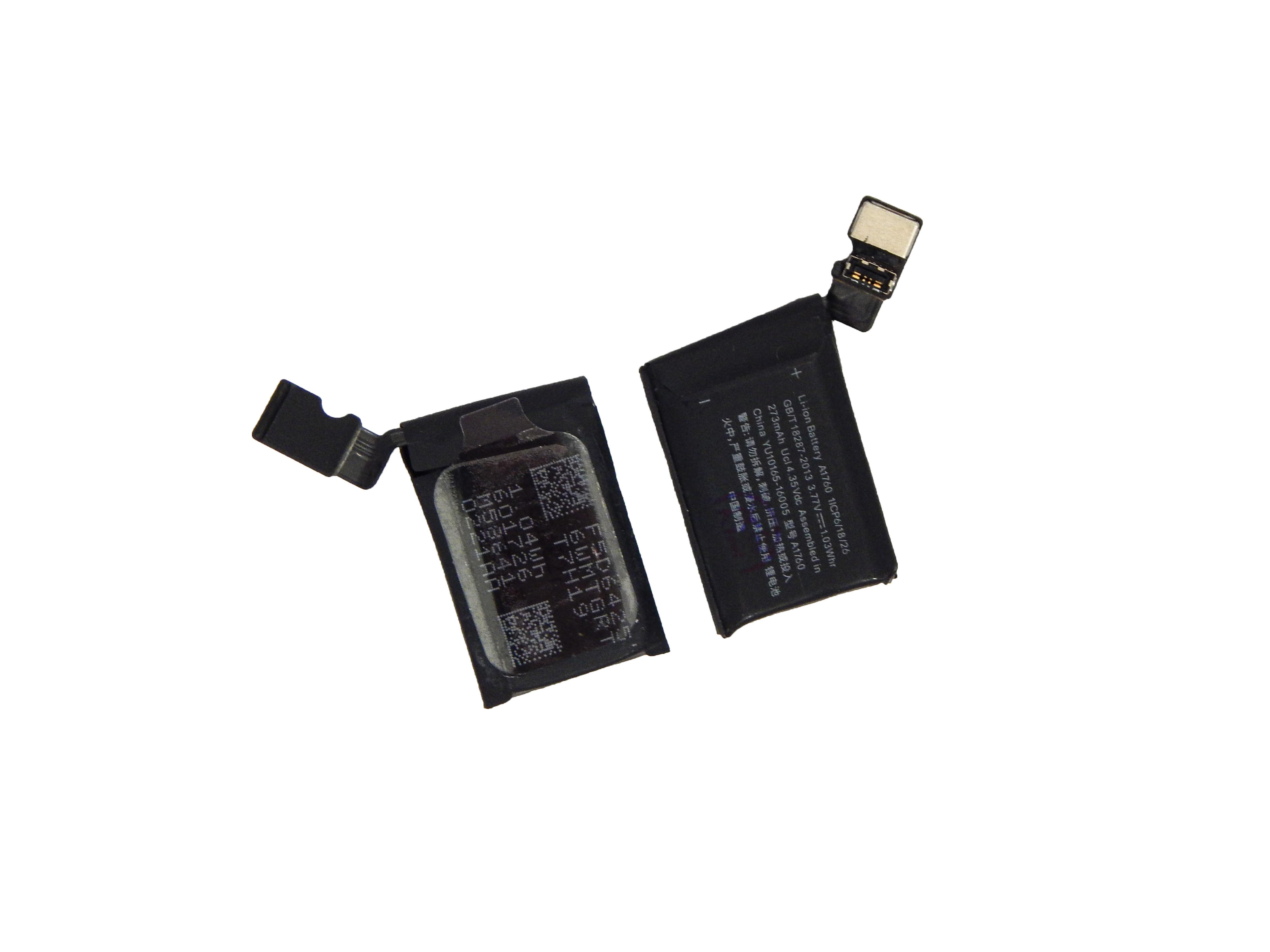 Акумулятор для Apple Watch Series 2 38 мм A1557/A1760 273 mAh (11778524) - фото 2 Акумулятор для Apple Watch Series 2 38 мм A1557/A1760 273 mAh (11778524) - фото 2