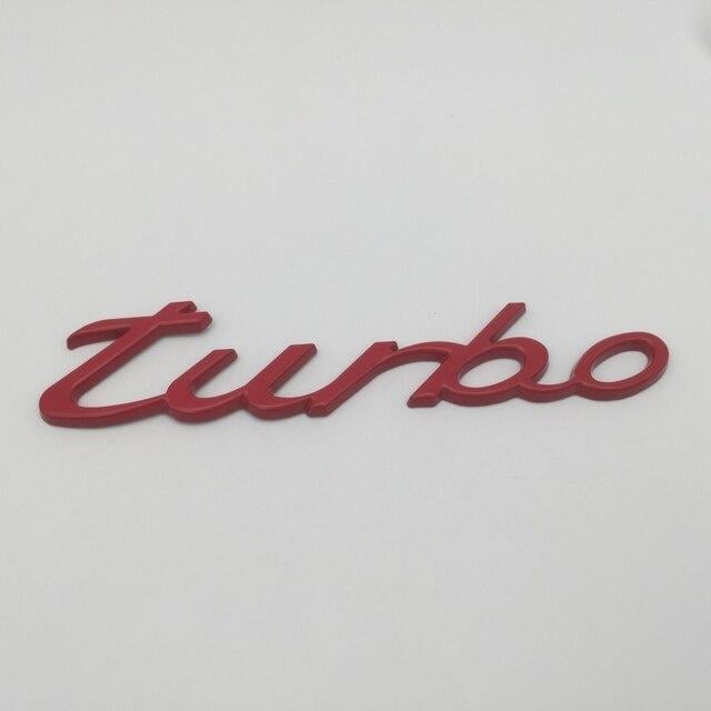 Эмблема надпись Turbo металл Porsche Красный (1729801386)