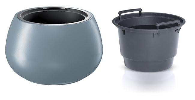 Горшок для цветов Prosperplast HEOS 37х23 см круглый с вкладышем Светло-серый Горшок для цветов Prosperplast HEOS 37х23 см круглый с вкладышем Светло-серый