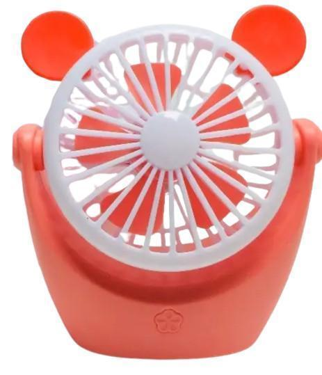 Вентилятор настольный аккумуляторный с LED-подсветкой CS-091 Оранжевый