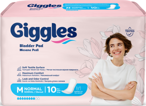 Прокладки урологические женские Giggles Bladder Pad M Normal 10 шт. 8 кап.