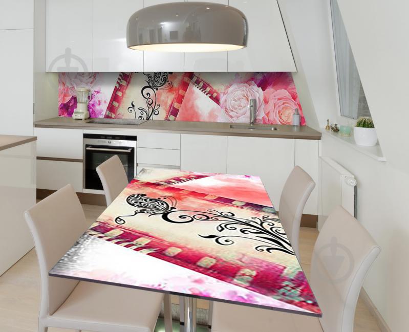 Наклейка 3Д вінілова на стіл Zatarga «Кіно про півонії» 600х1200 мм (Z184009st) Наклейка 3Д вінілова на стіл Zatarga «Кіно про півонії» 600х1200 мм (Z184009st)