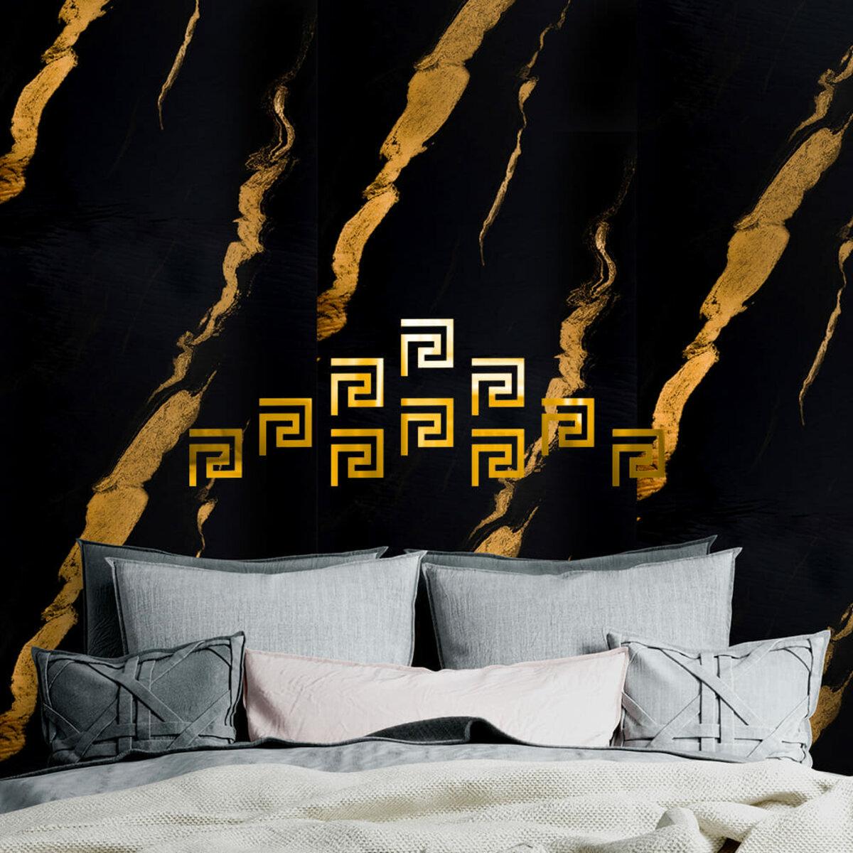 Декор дзеркальний акриловий самоклеючий 10 шт. Золотий (SW-00002507) - фото 5 Декор дзеркальний акриловий самоклеючий 10 шт. Золотий (SW-00002507) - фото 5