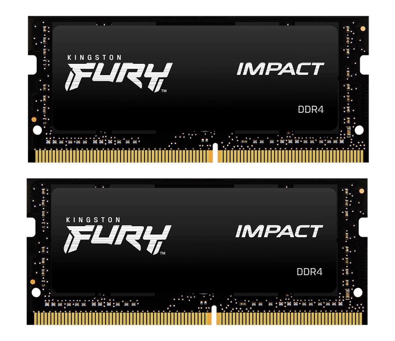 Пам'ять для ноутбуків Kingston Fury 2x32GB SO-DIMM DDR4 2666 MHz Impact (KF426S16IBK2/64)