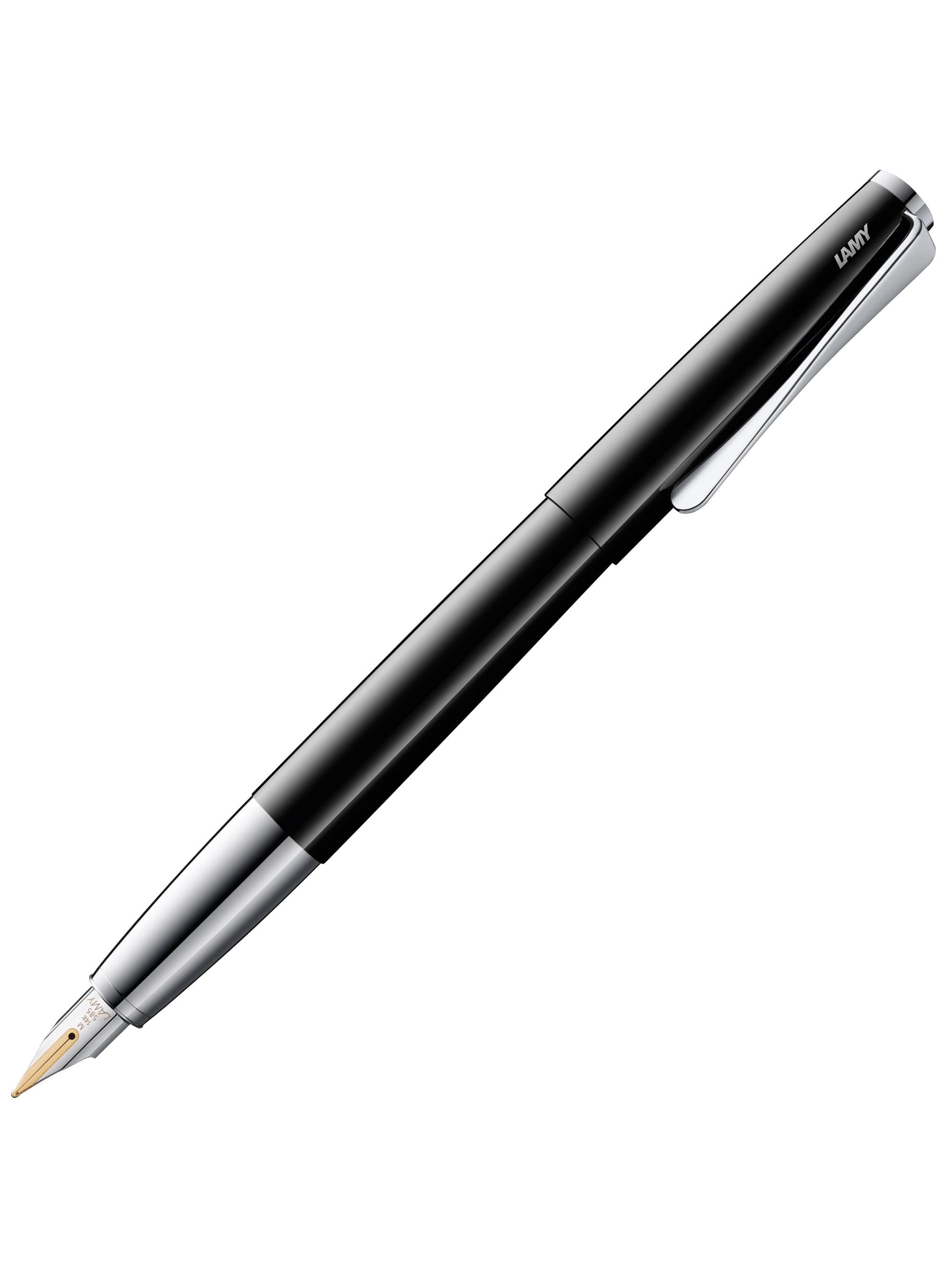 Письменная ручка чернильная Lamy Studio F чернила синие T10 Черный лакированный (4032676)