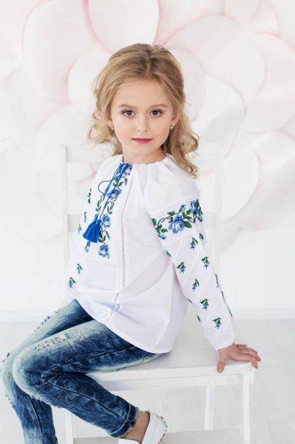 Блузка с вышивкой Скиба СК4161 158 см Белый