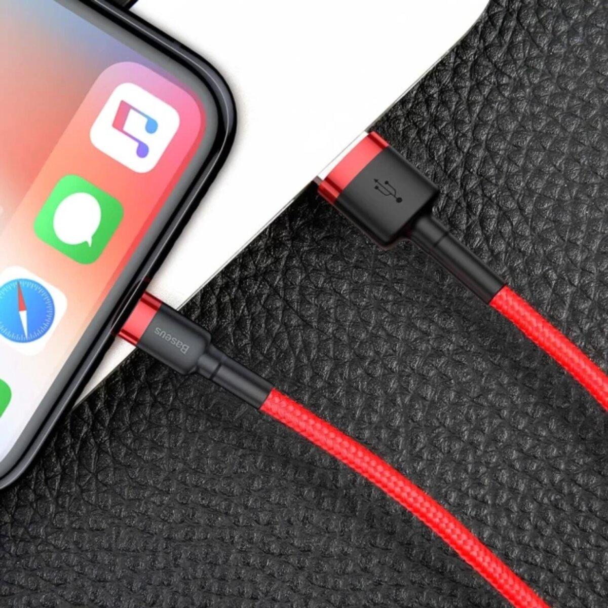 Кабель Baseus Cafule Cable USB For Lightning 1,5A 2 м Red - фото 6