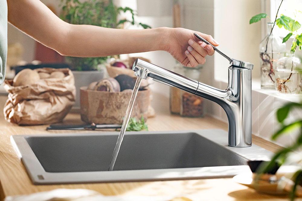 Змішувач для кухні Hansgrohe ZESIS M33 74804000 із висувною лійкою Хром (132625) - фото 4