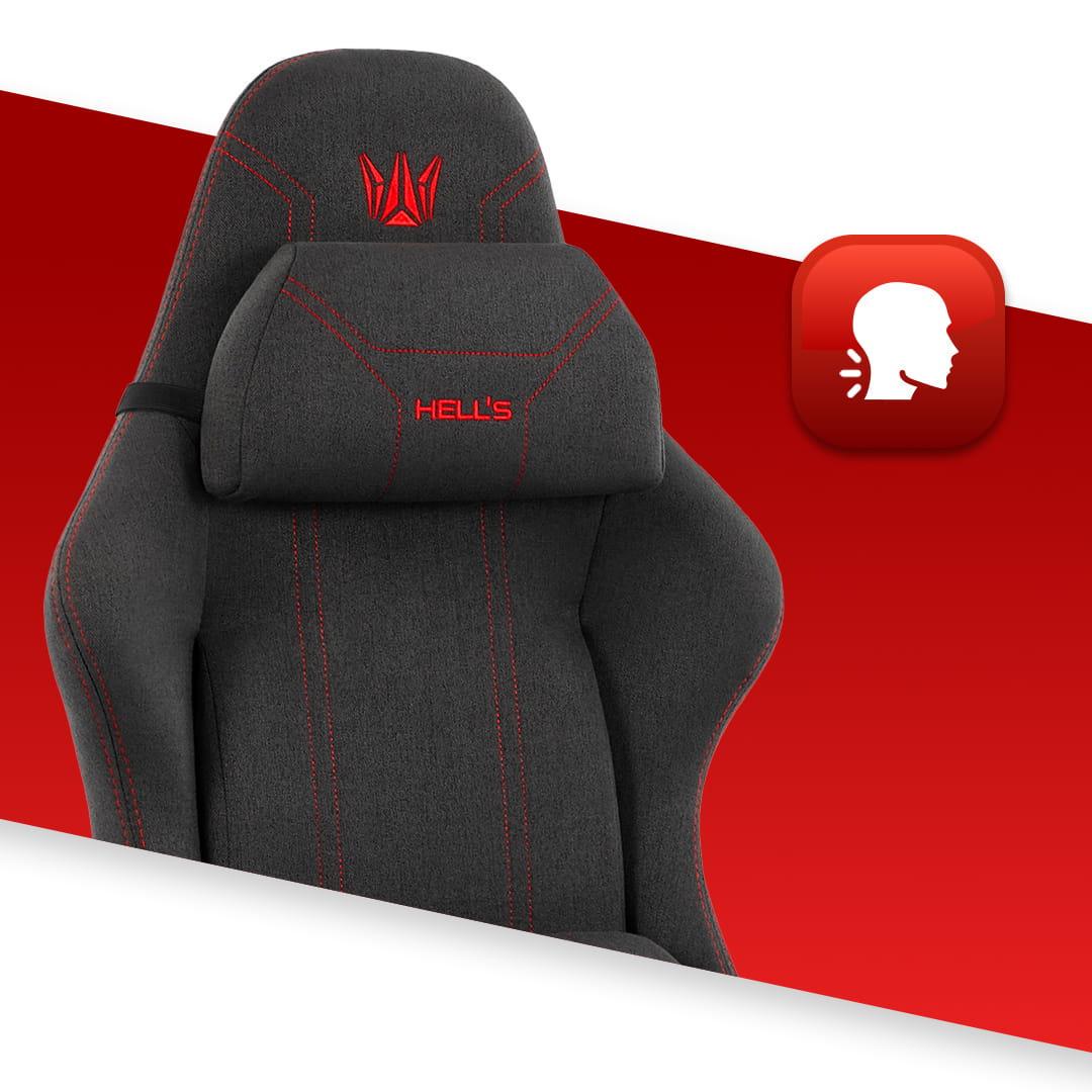 Офісне крісло Hell's HC-1014 тканина Black-Red - фото 6