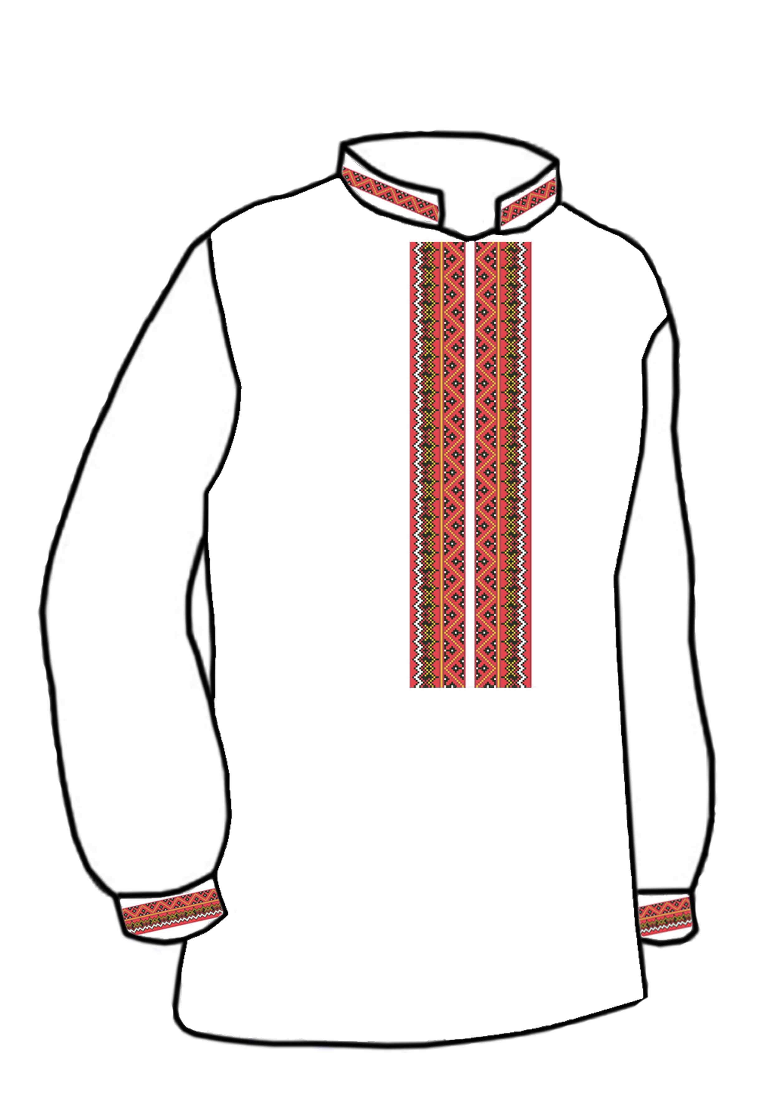 Заготовка для вишивки нитками або бісером сорочка СЧ-73 домоткане полотно