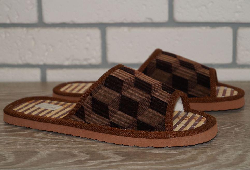 Тапочки комнатные мужские Deshman YK1-1 р. 44/45 28,5 см Коричневый (31532-4445)