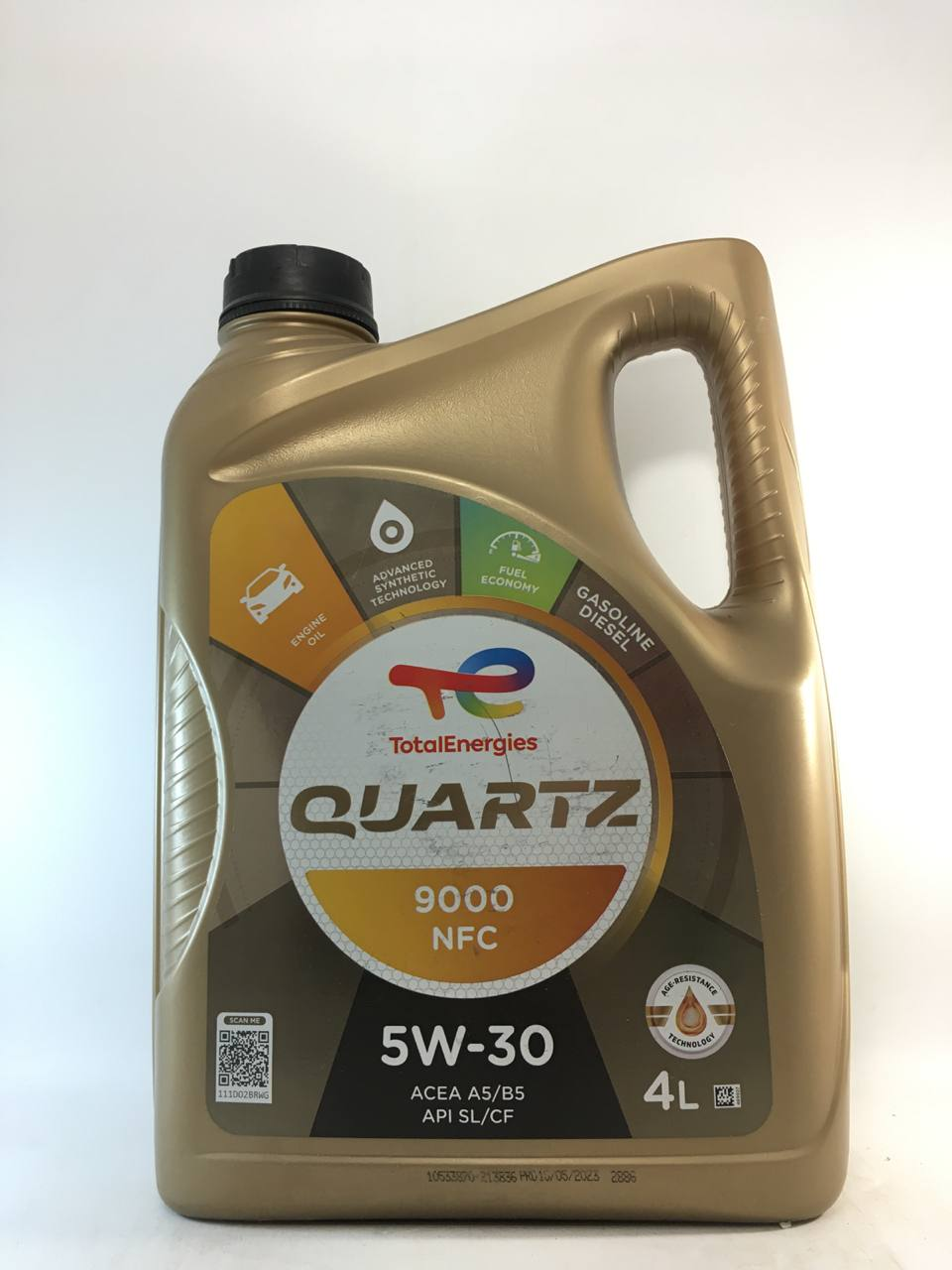 Моторное масло Total Quartz 9000 NFC A5/B5 SL/CF 5W-30 4 л (216627)