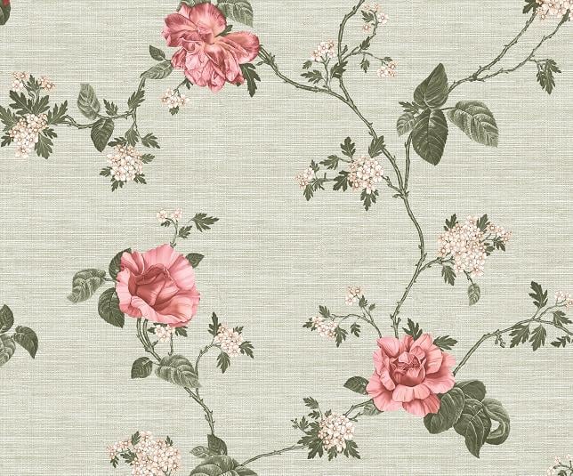 Обои на бумажной основе Шарм 171-03 Роузи 0,53х10 м Зеленый (660e87d79810176c1d4a4313)