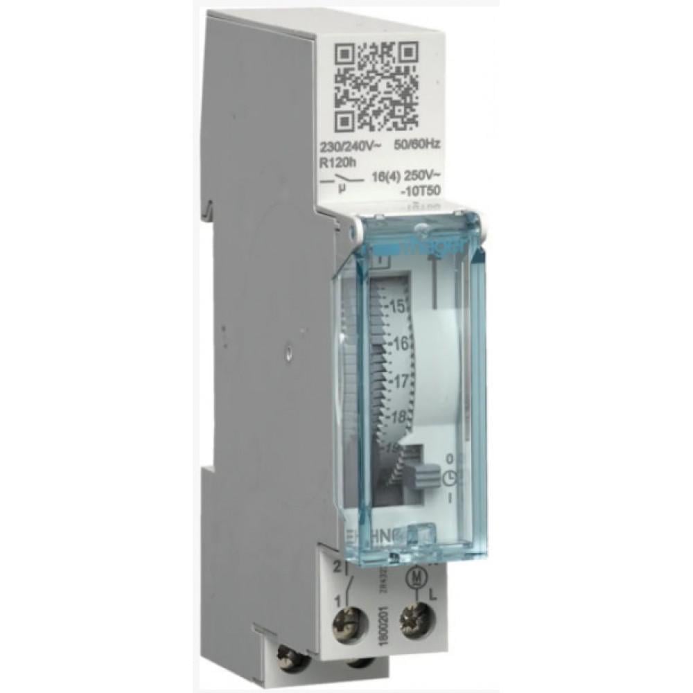 Таймер аналоговий добовий Hager 1М 1НВ резерв ходу 120 год. 16А (27873044)