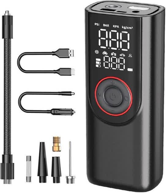 Компрессор портативный ATJ-9566 3 x 2000 mAh 80W (29741205)