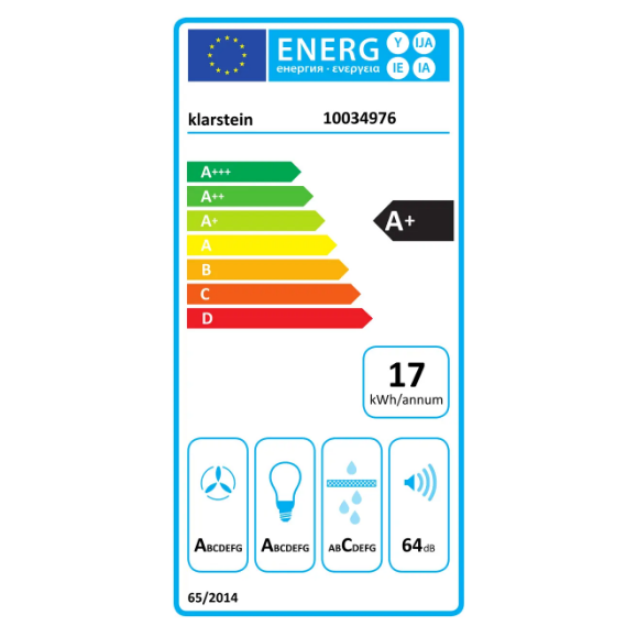 Витяжка для кухні KLARSTEIN Limelight з підсвічуванням 60 см 600 м3/год 75 Вт (10034976) - фото 6
