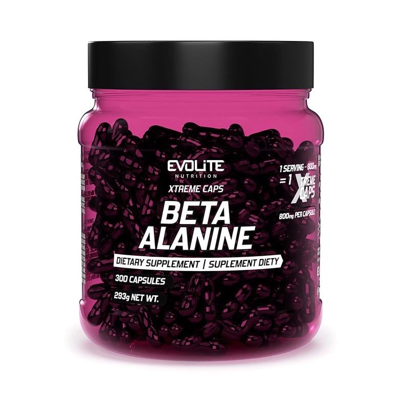Бета-аланин Evolite Nutrition Beta Alanine 800 mg Xtreme 300 капс.