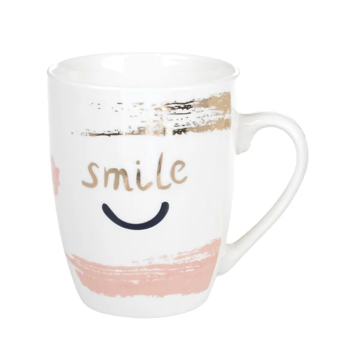 Чашка фарфоровая Flora Звездная улыбка Розовый 0,32 л 31954