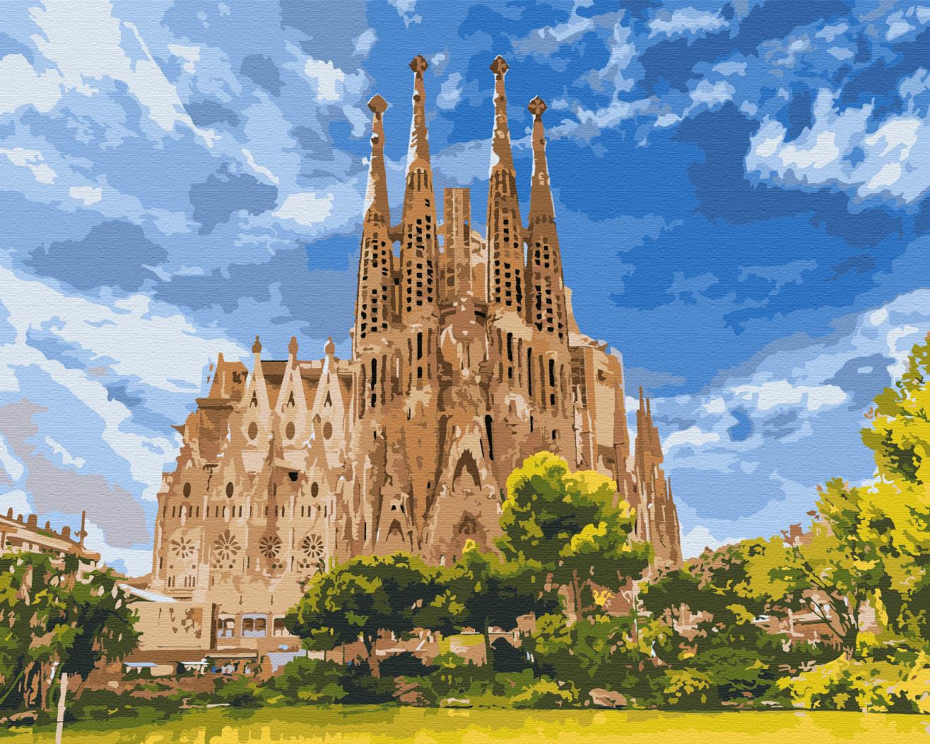 Картина за номерами Brushme Собор Святого Сімейства 40x50 см (BS51646) Картина за номерами Brushme Собор Святого Сімейства 40x50 см (BS51646)