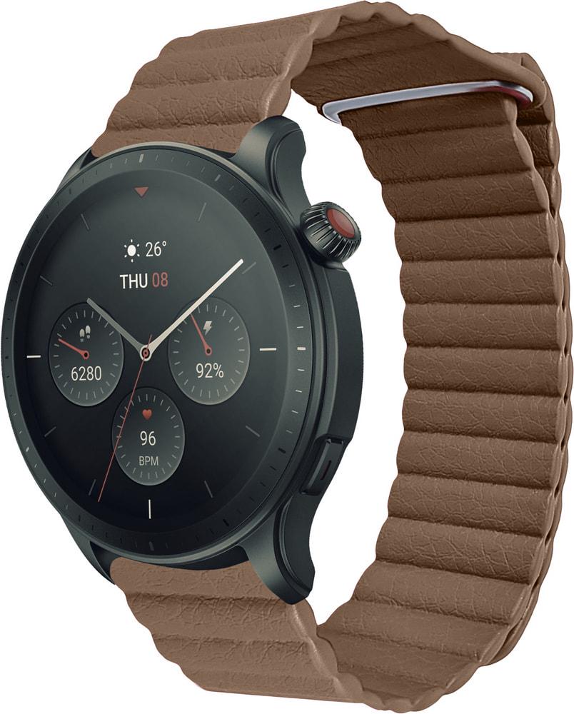 Ремешок кожаный Genis для Amazfit GTR 4 22 мм Brown (31082-30)