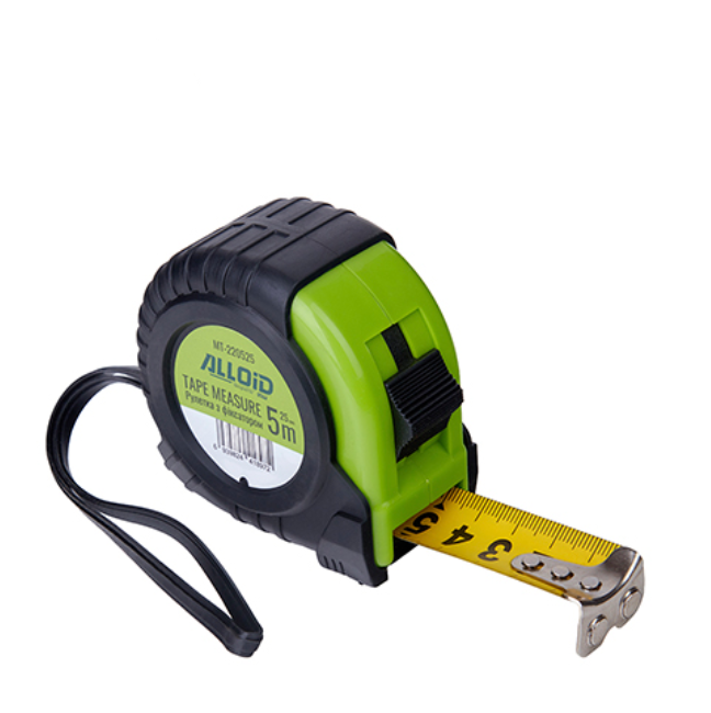 Рулетка с фиксатором Alloid Base 5 м 25 мм (MT-220525)
