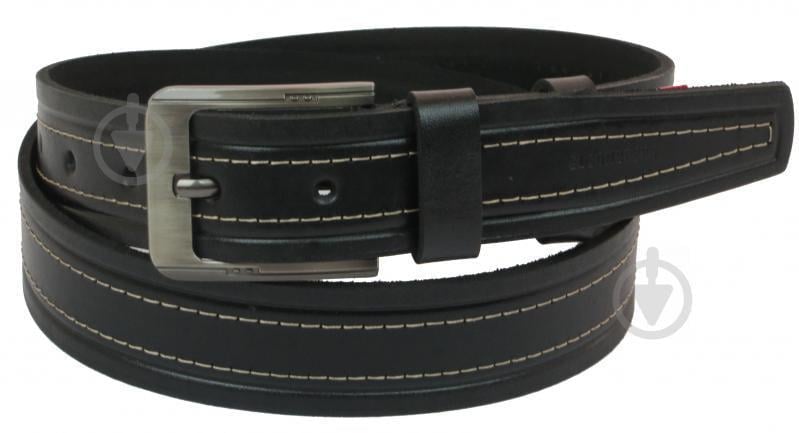 Кожаный ремень Skipper 110-130 x 3.8 см Черный (1092-38)