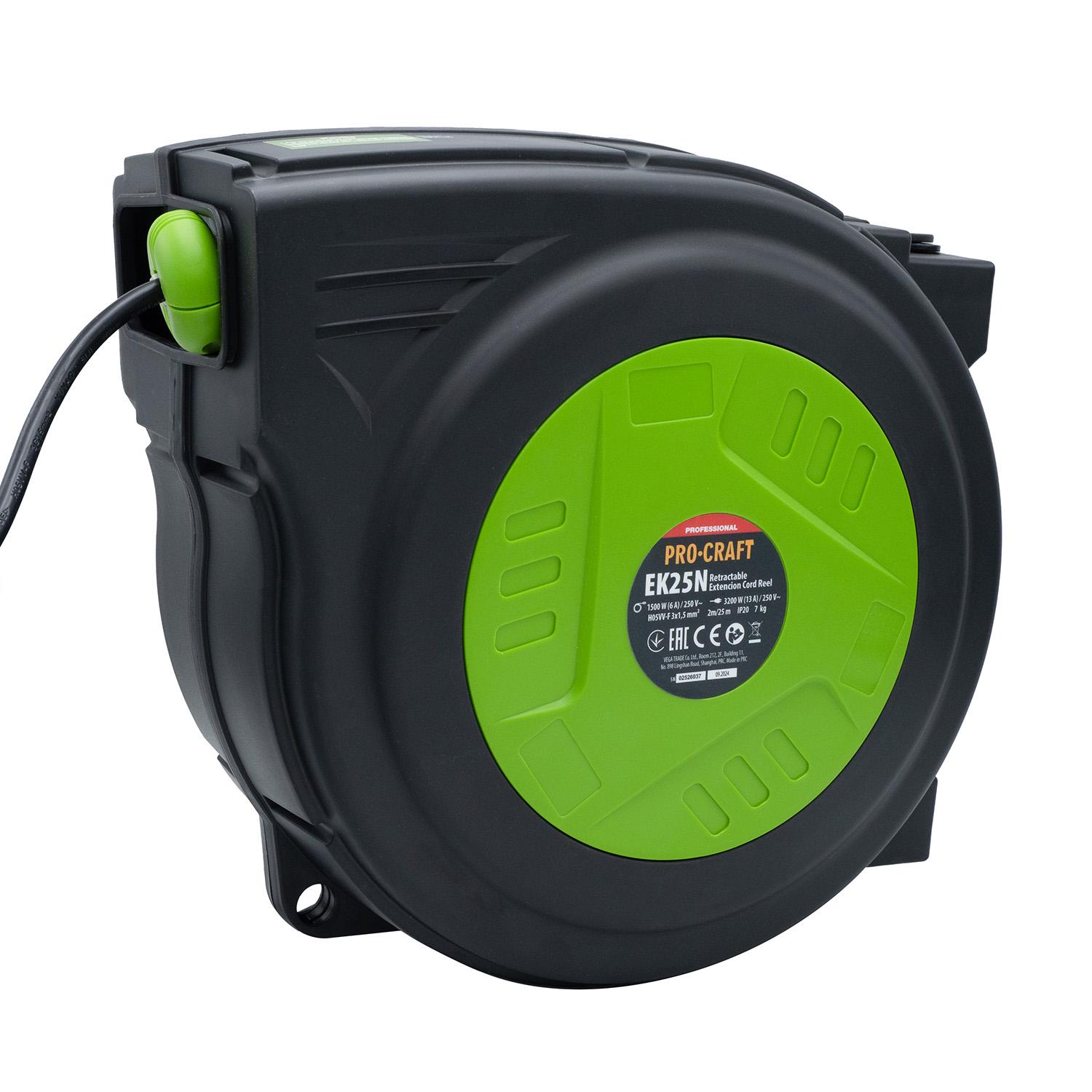 Подовжувач на котушці Procraft EK25N 3x1,5 мм 25 м (29013373) - фото 4 Подовжувач на котушці Procraft EK25N 3x1,5 мм 25 м (29013373) - фото 4