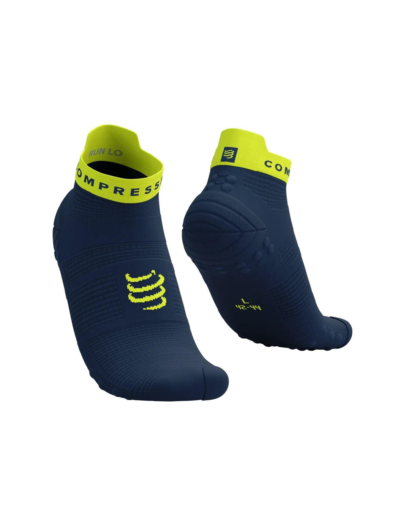 Шкарпетки Compressport Pro Racing Socks V4.0 Run low T2 Blues/Green Sheen (2b043635)