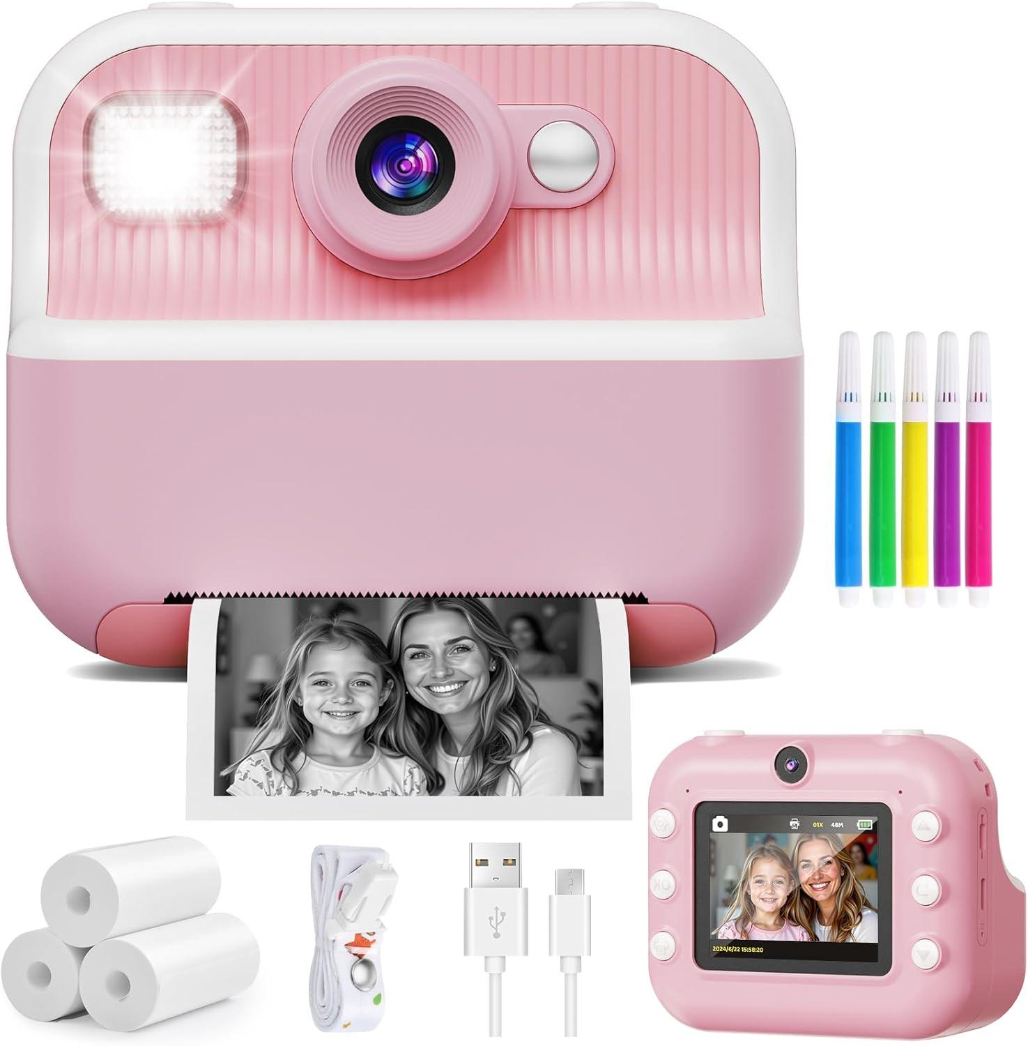 Фотокамера миттєвого друку і запису відео для дітей Ningbo Рожевий (546475) - фото 5 Фотокамера миттєвого друку і запису відео для дітей Ningbo Рожевий (546475) - фото 5