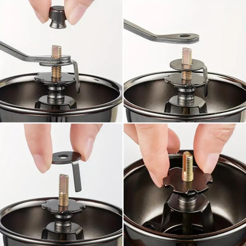 Кофемолка ручная с деревянным ящиком и регулировкой степени помола в винтажном стиле с керамическими жерновами (780500) - фото 8