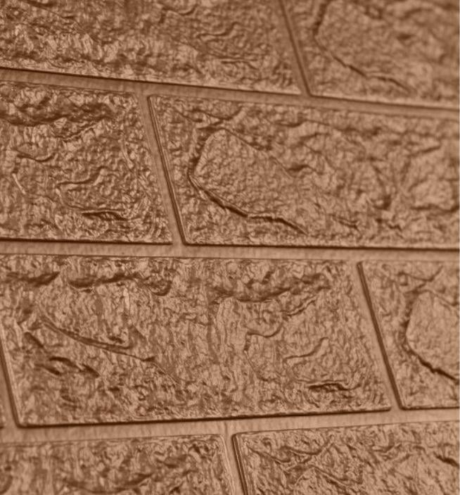 3D-панель декоративная под кирпич самоклеящийся 700x770x3 мм Коричневый (BN3-008) - фото 3 3D-панель декоративная под кирпич самоклеящийся 700x770x3 мм Коричневый (BN3-008) - фото 3