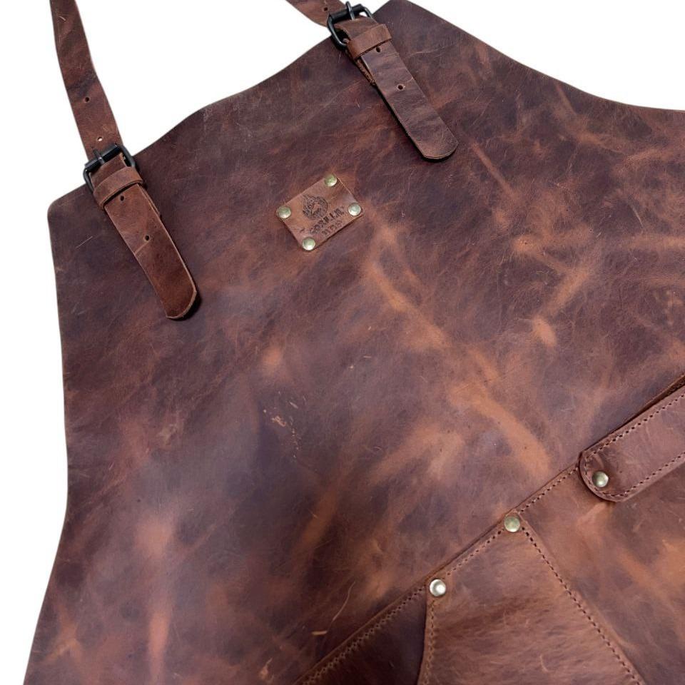 Фартук кожаный Gorillas BBQ Crazy Horse 1 карман кожа - фото 2 Фартук кожаный Gorillas BBQ Crazy Horse 1 карман кожа - фото 2