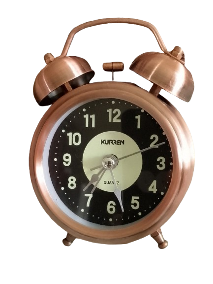 Будильник кварцевый 3010 Cuprum с подсветкой и светящимися цифрами (3542)