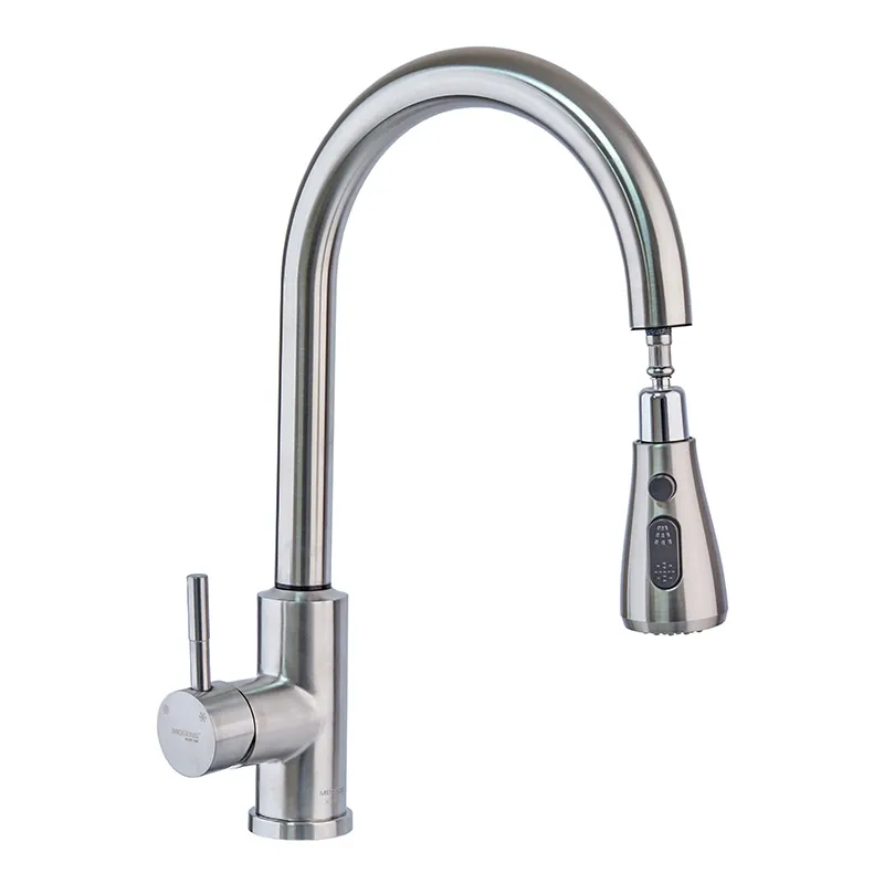 Смеситель для кухни MIXXUS LUX-014 Sensor с выдвижной лейкой (MI6230)