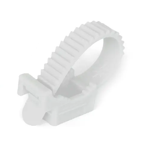 Кабельний затискач під дюбель/саморіз РР 135 мм 8 дротів 10 шт. Білий (174525)