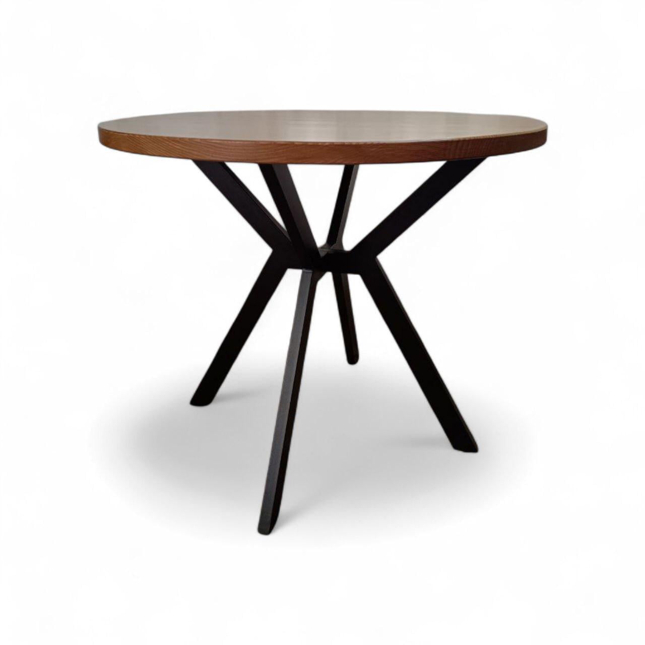 Стіл для кафе та кухні Nord з масиву ясен на металевих ніжках в стилі Loft 900x750 мм