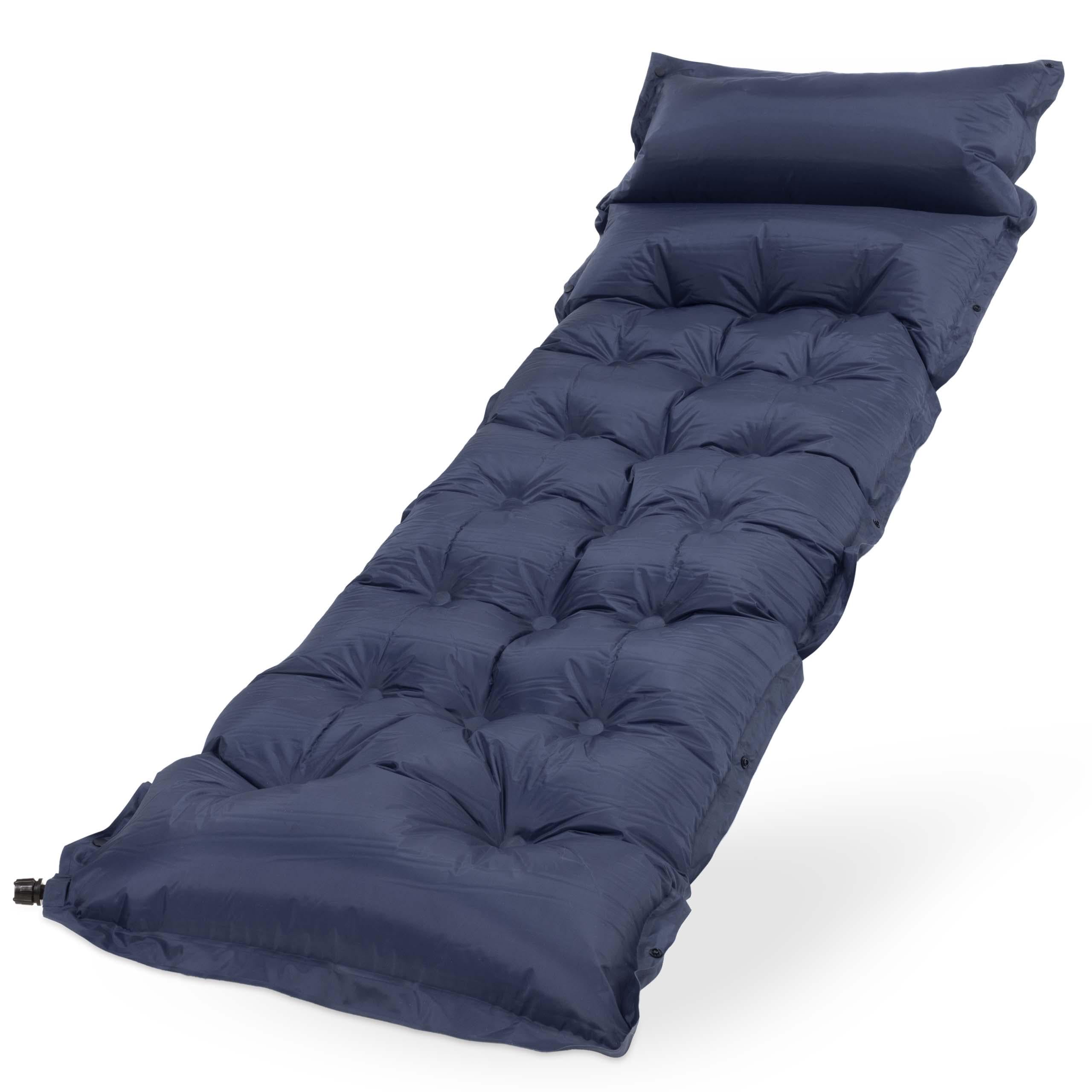 Коврик самонадувающийся Springos PM054 193x66x3,5 см с подушкой Navy Blue (35743631)