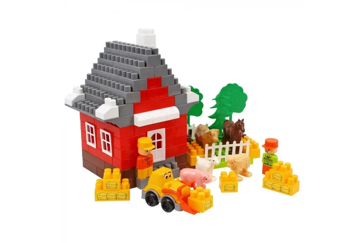 Конструктор детский ТехноК Farm из пластика на 130 деталей Разноцветный (150-98-TH1096)