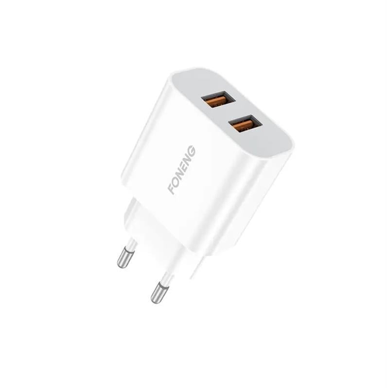 Зарядное устройство сетевое Foneng EU45 2xUSB 12 Вт с кабелем USB Type-C White (EU45-CH-TC)