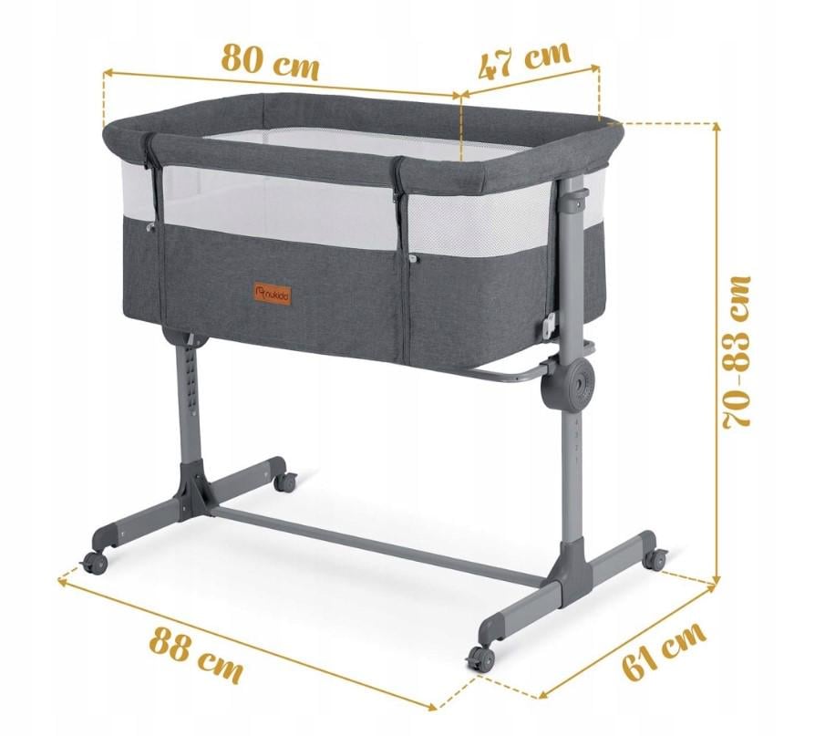 Кровать детская с крепежными ремнями и регулировкой высоты - фото 14