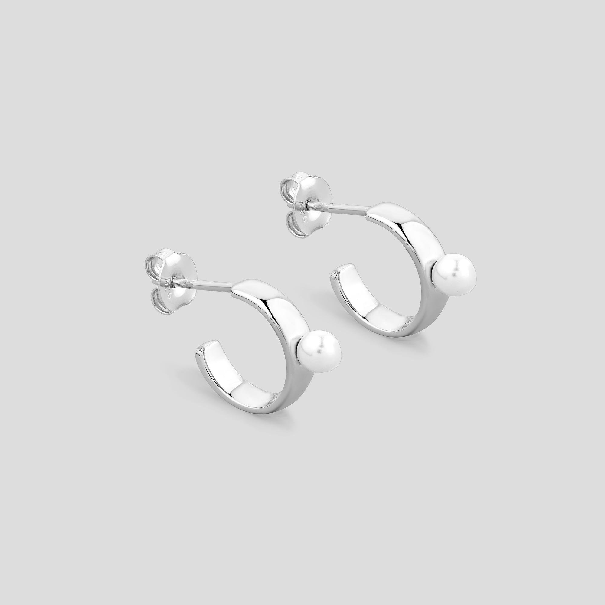 Серебряные серьги Minimal Горное озеро (16467)