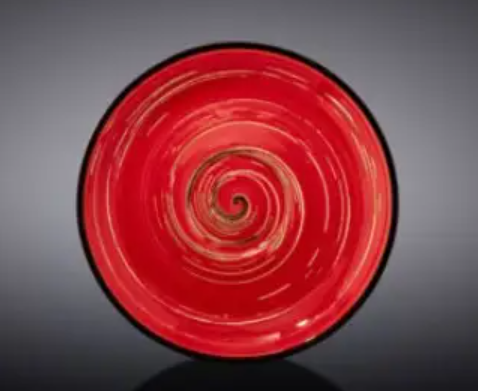 Блюдце Wilmax SPIRAL RED 12см
