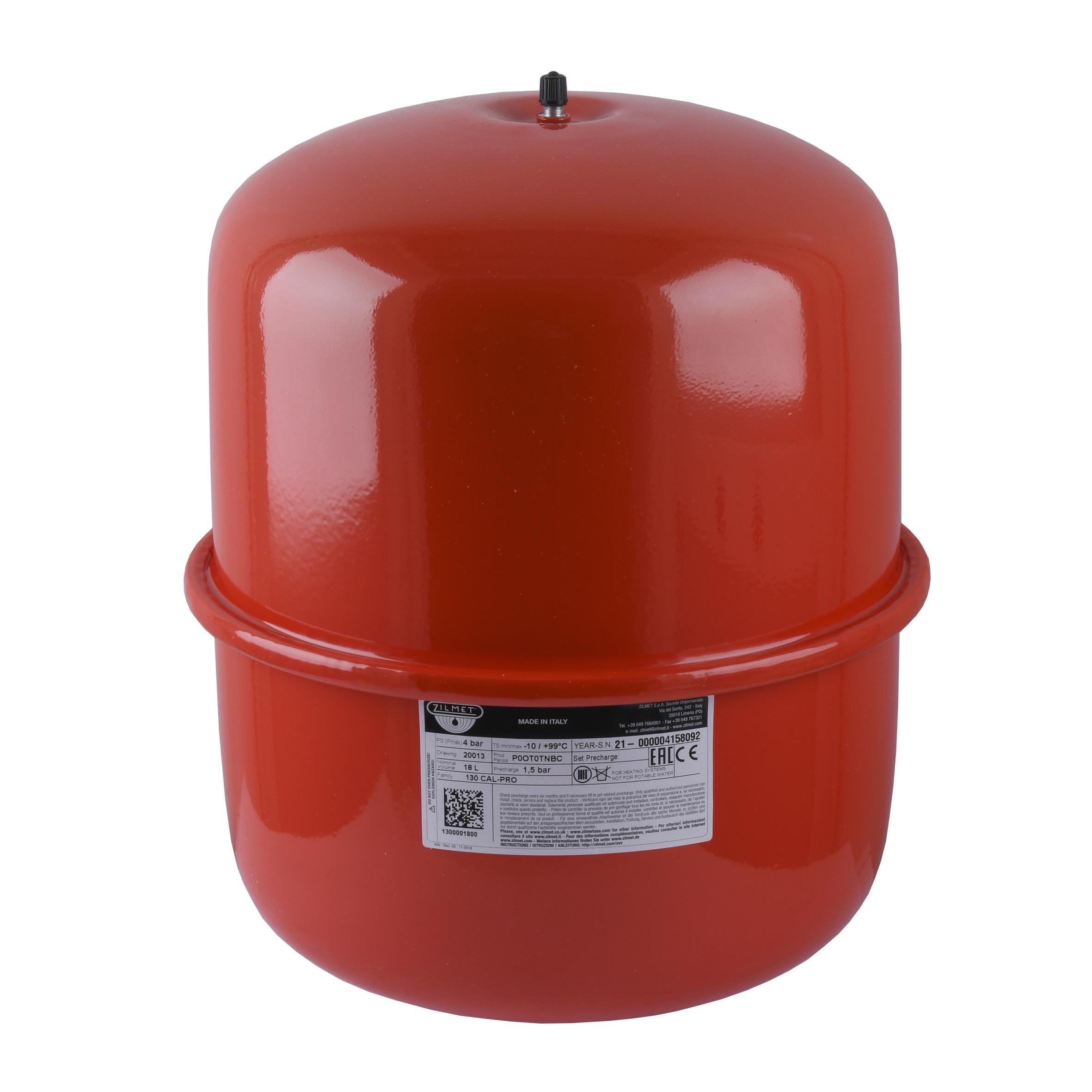 Бак для систем отопления Zilmet cal-pro 18 л 4 бар (1300001800)