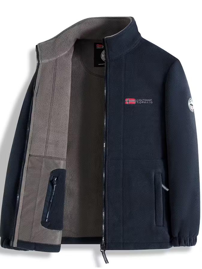 Куртка мужская на флисовой подкладке Norwayo Outdoor XL Черный (31576669)