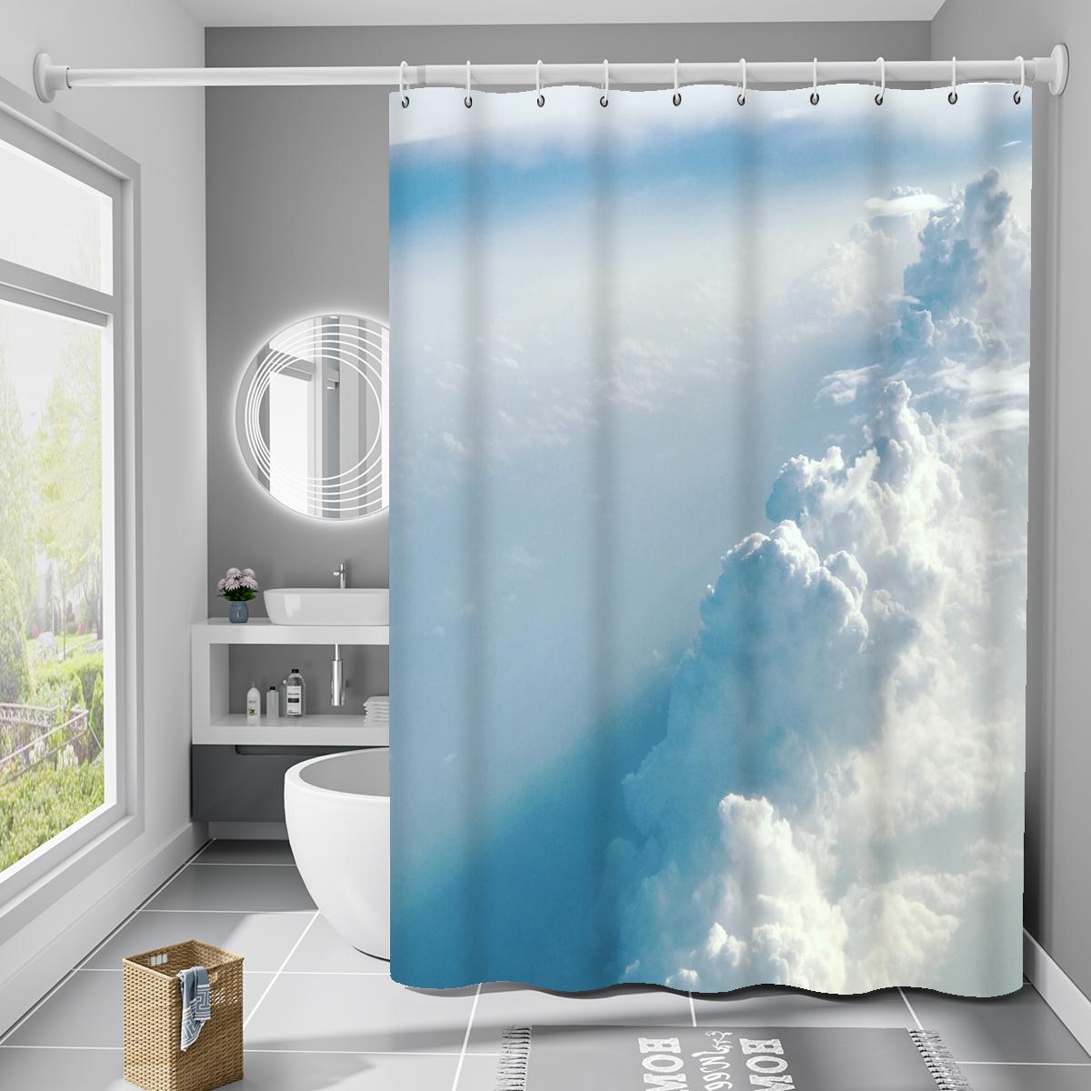 Шторка для ванной и душа с кольцами Bathlux 60439 водоотталкивающая 180x180 см Шторка для ванной и душа с кольцами Bathlux 60439 водоотталкивающая 180x180 см