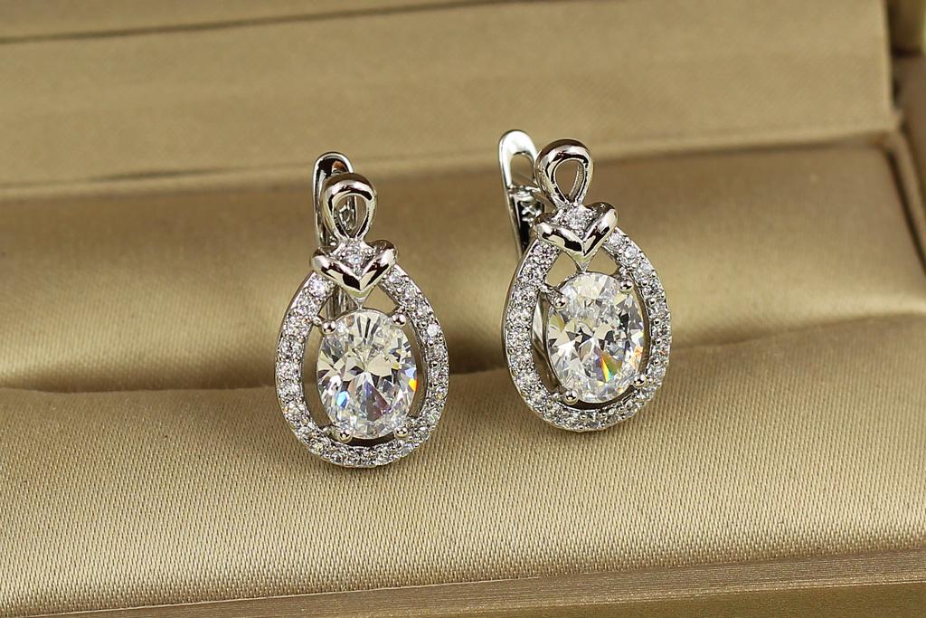 Серьги Xuping Jewelry Империя 1,9 см Серебристый (30642078)