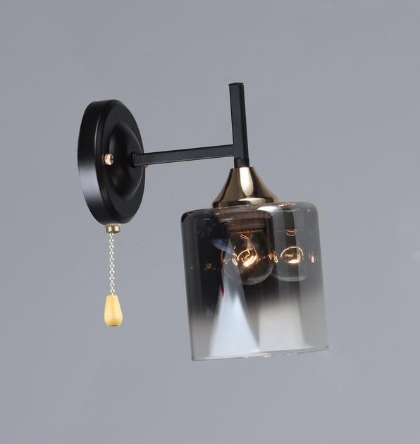 Бра настінне Valeso із затемненим плафоном Е27 IP20 N6647/1W Чорний/Золотий (28687829)