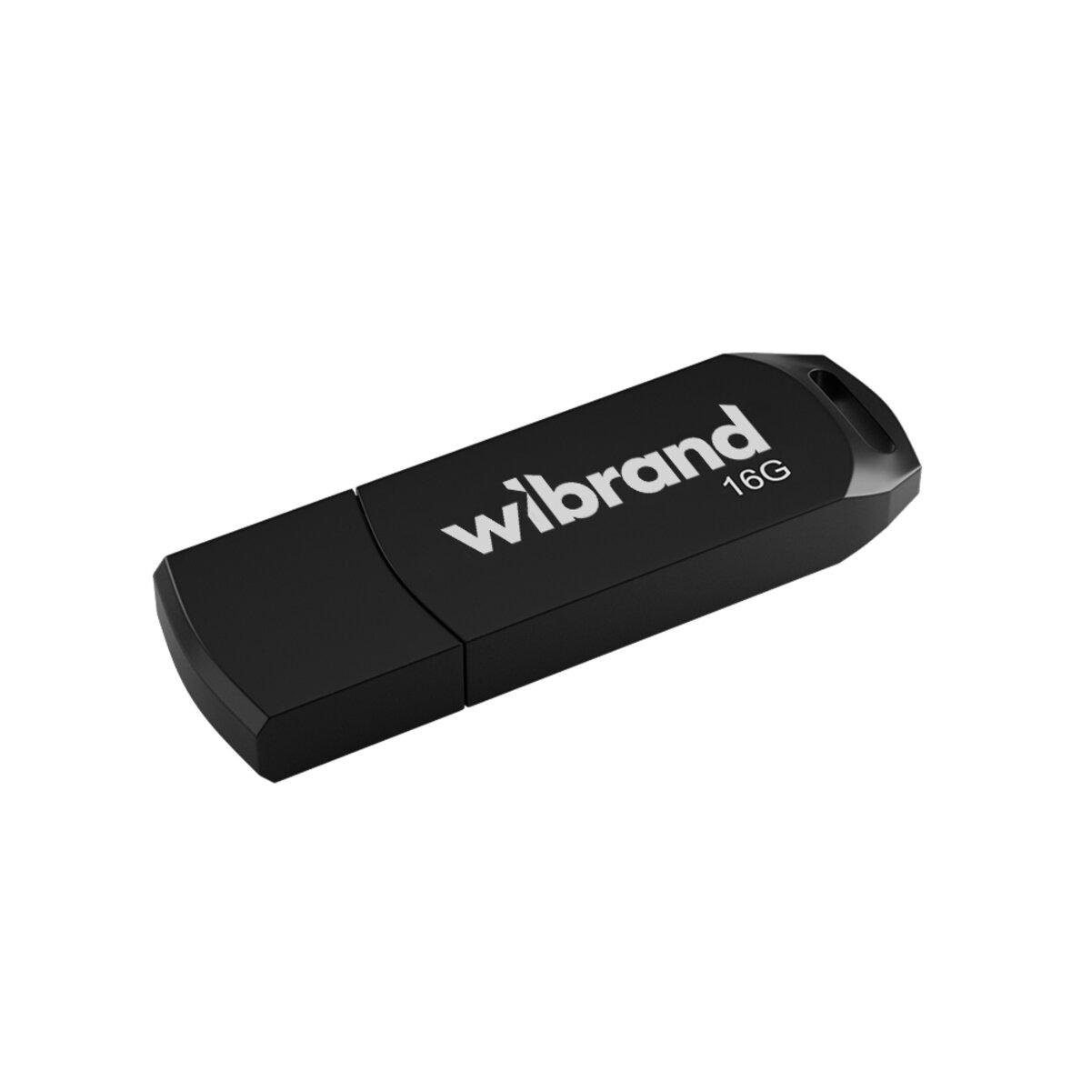 Флеш-память USB пластиковый брелок с колпачком Flash Wibrand WI2.0/MI16P4B USB 2.0 Mink 16 Gb Black (602779)